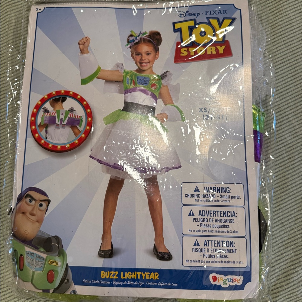Disney Disguise Buzz Lightyear Costume with Green and Purple Accents XS 3T-4T